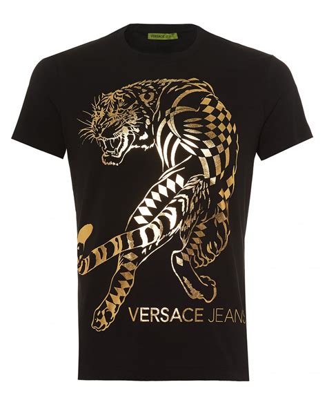 versace jeans mannen tijger hoofd shirt|versace jeans ssense.